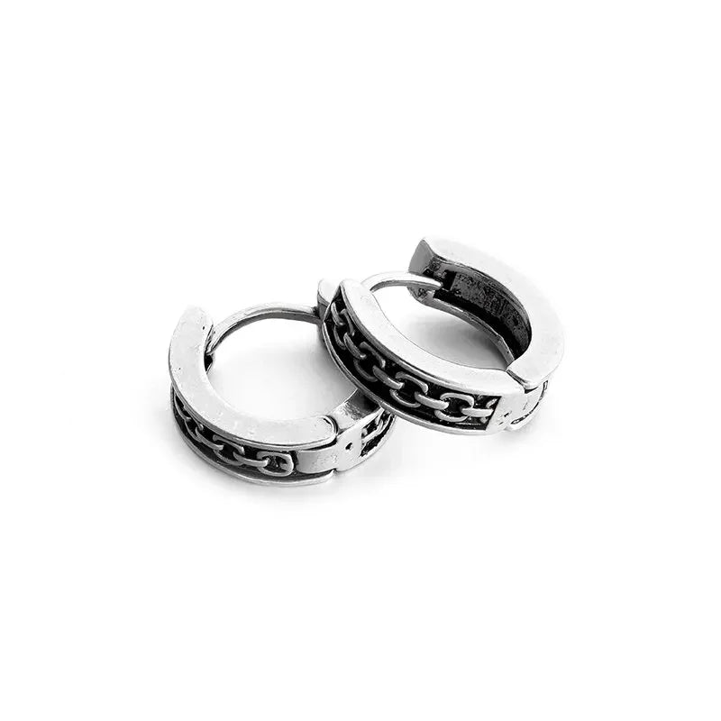 Gothic Black Skull Awl Rock Statement Earring