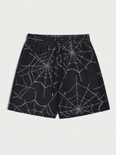 Spider Web Print Quick-Dry Shorts