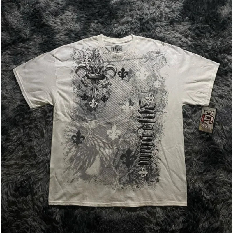 Retro Fashion Print Gothic T-shirt