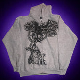 Gothic Dark Skull Print Pullover Hoodie