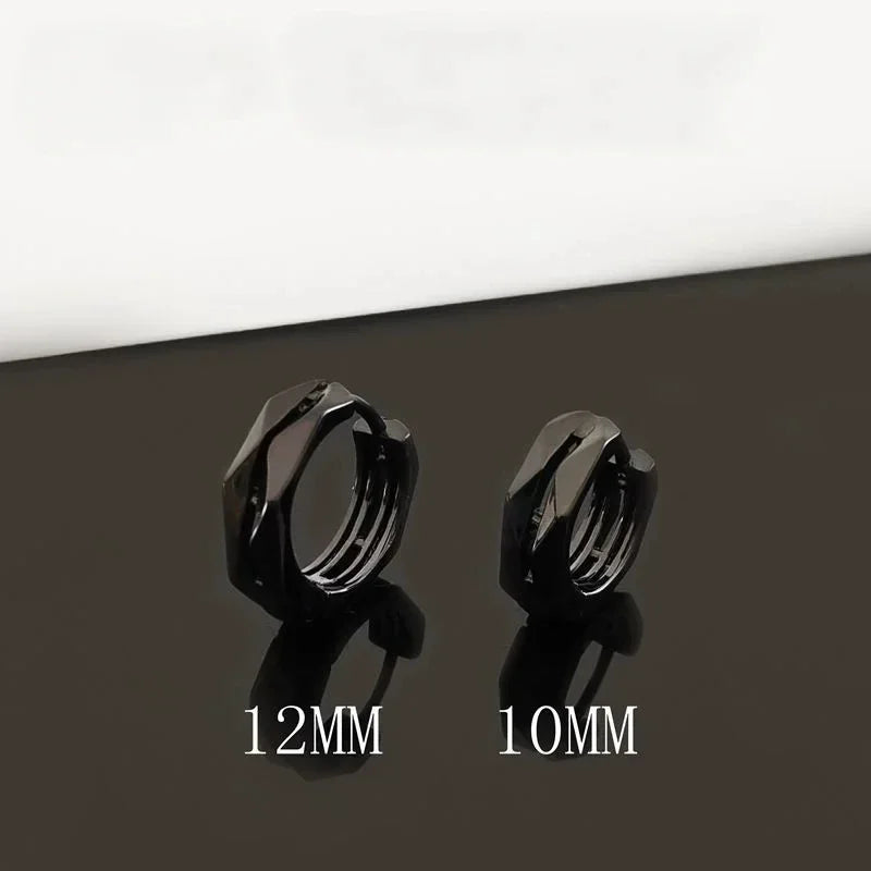 Gothic Black Skull Awl Rock Statement Earring