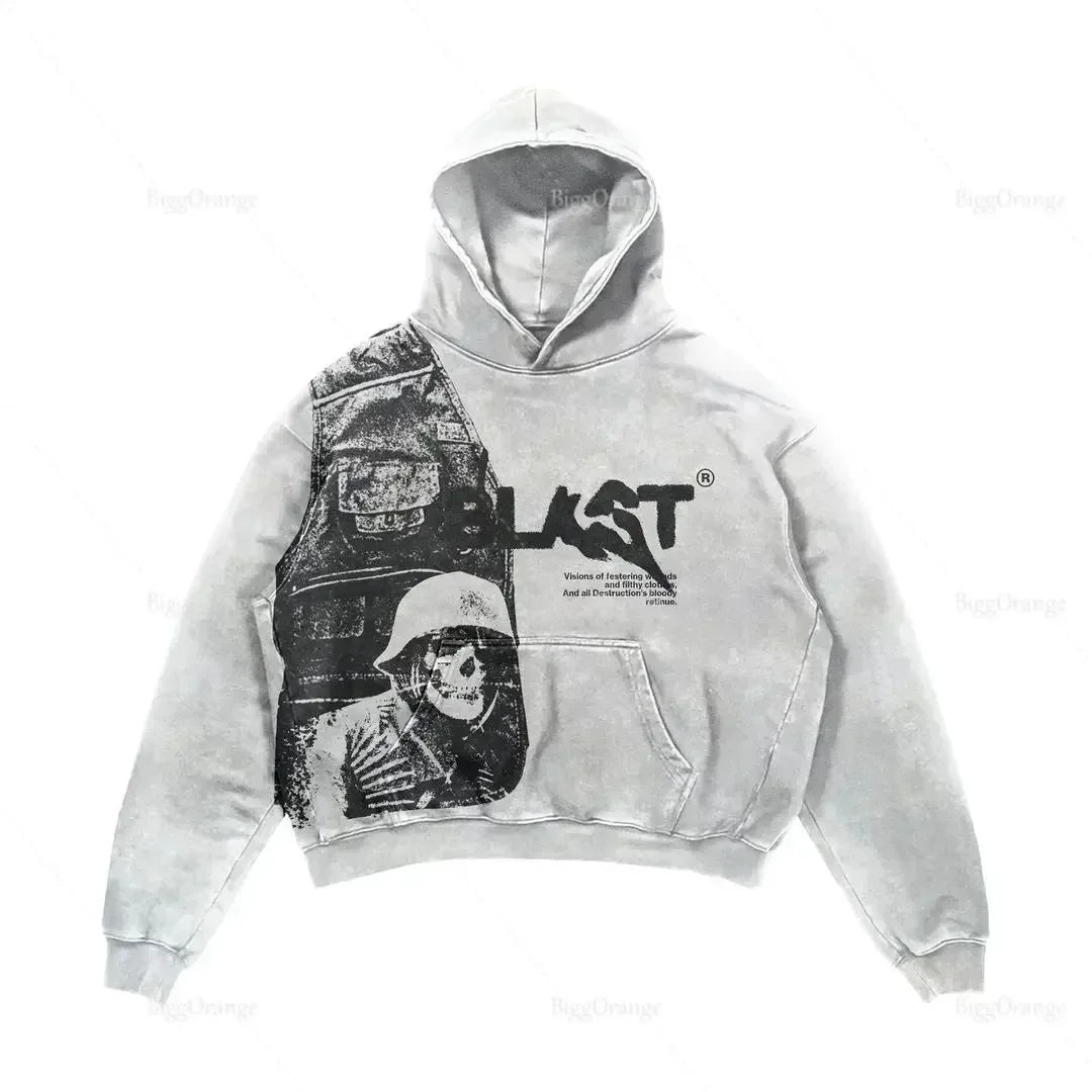 Gothic Fashion Pattern Oversized Hoodie