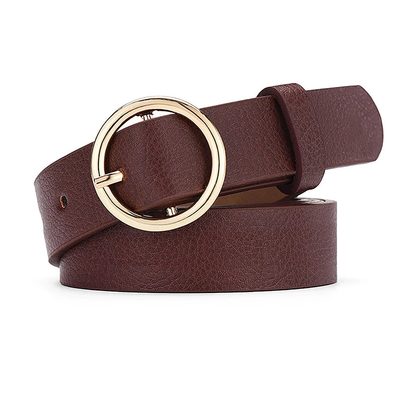 PU Gothic Leather Pin Buckle Belt