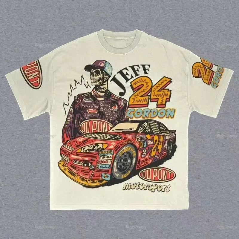 Hip Hop Graphic Oversized Cotton T-shirt