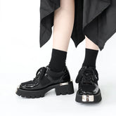 Black Platform Loafer Party Sneaker