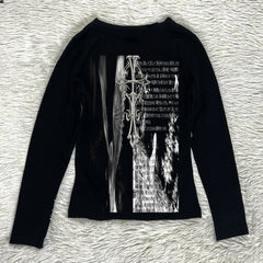 Y2K 90s Vintage Graphic Knit Top