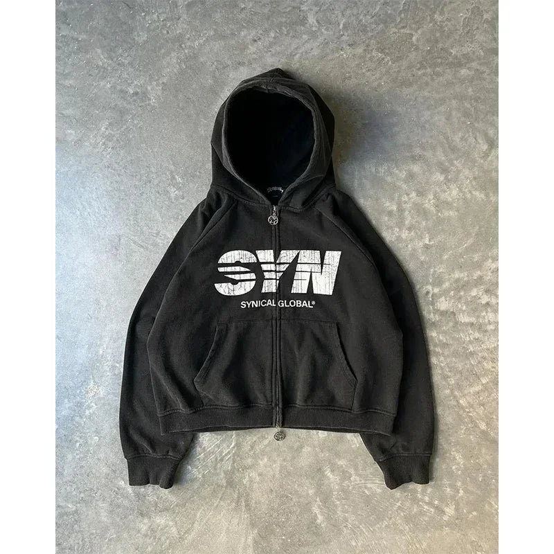 Gothic Eyes Print Sports Hoodie