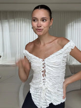 Placket Tank Tops Lace-Up One Shoulder Crop Top