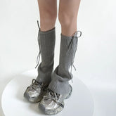 Gothic Knitted Strappy Flared Sock