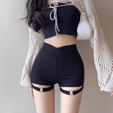 Irregular Tight Elastic Short