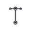 Hollow Ball Hammer Gold Color Tongue Ring