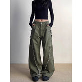 Gothic Green Baggy Denim Pant