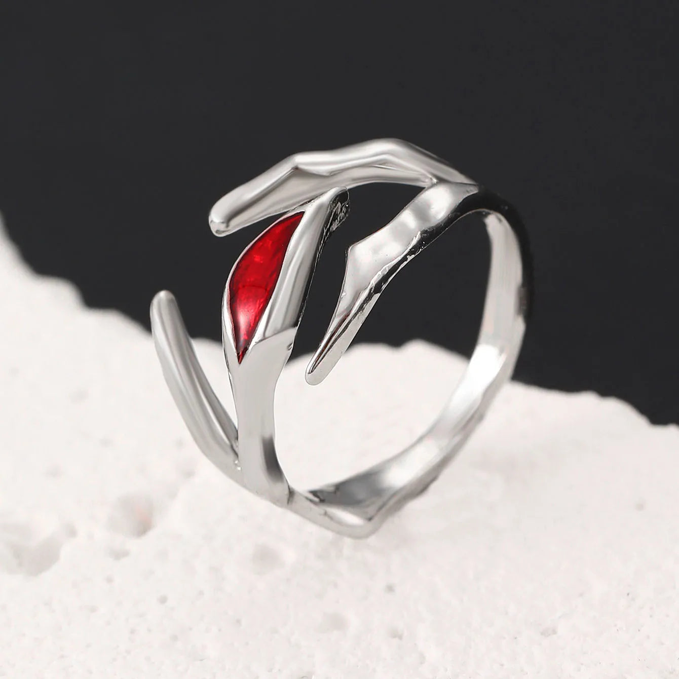 Gothic Red Crystal Ring