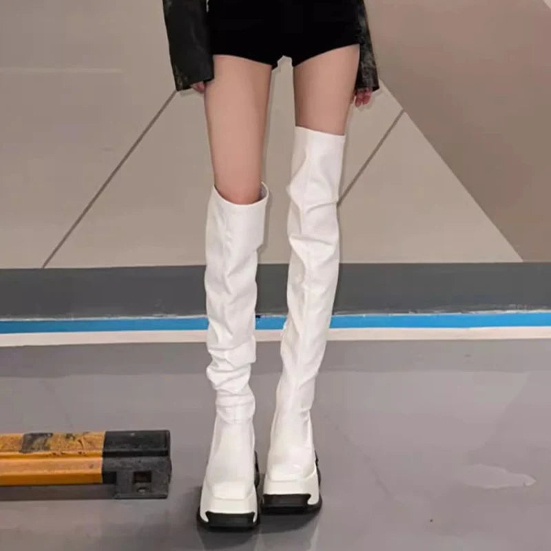 Women Punk 10 CM Platform Chunky Gothic Boot