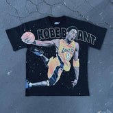 Hip Hop Basketball Character Graphic T-shirt