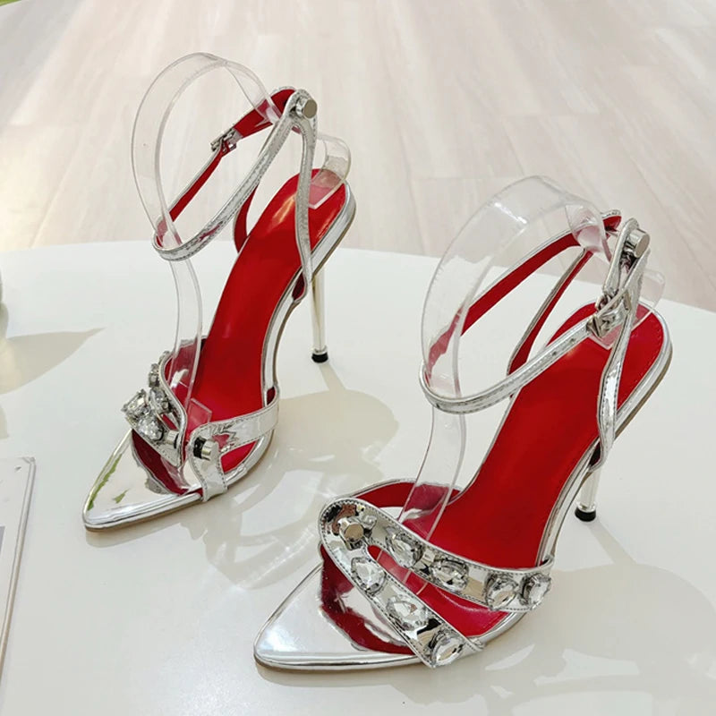 Gem Rivet Narrow Band Gothic High Heel