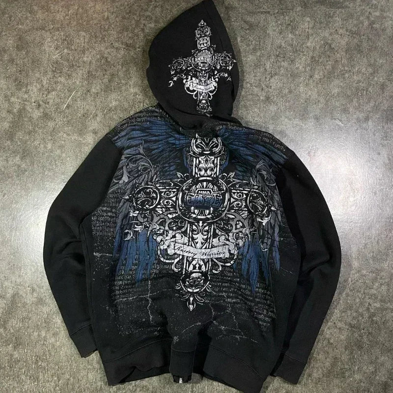 Gothic Eyes Print Sports Hoodie