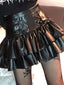 Lace-up Corset High Waist Skirt
