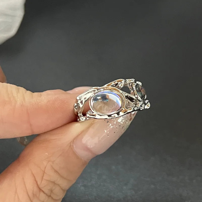 Kpop Goth Geometric Gothic Star Ring