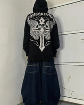 Affliction Retro Gothic Skull Hoodie