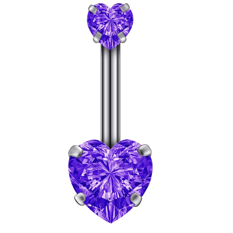 Crystal Round Gothic Surgical Belly Ring
