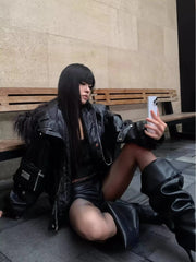 Faux Fur Trim Hooded Jacket