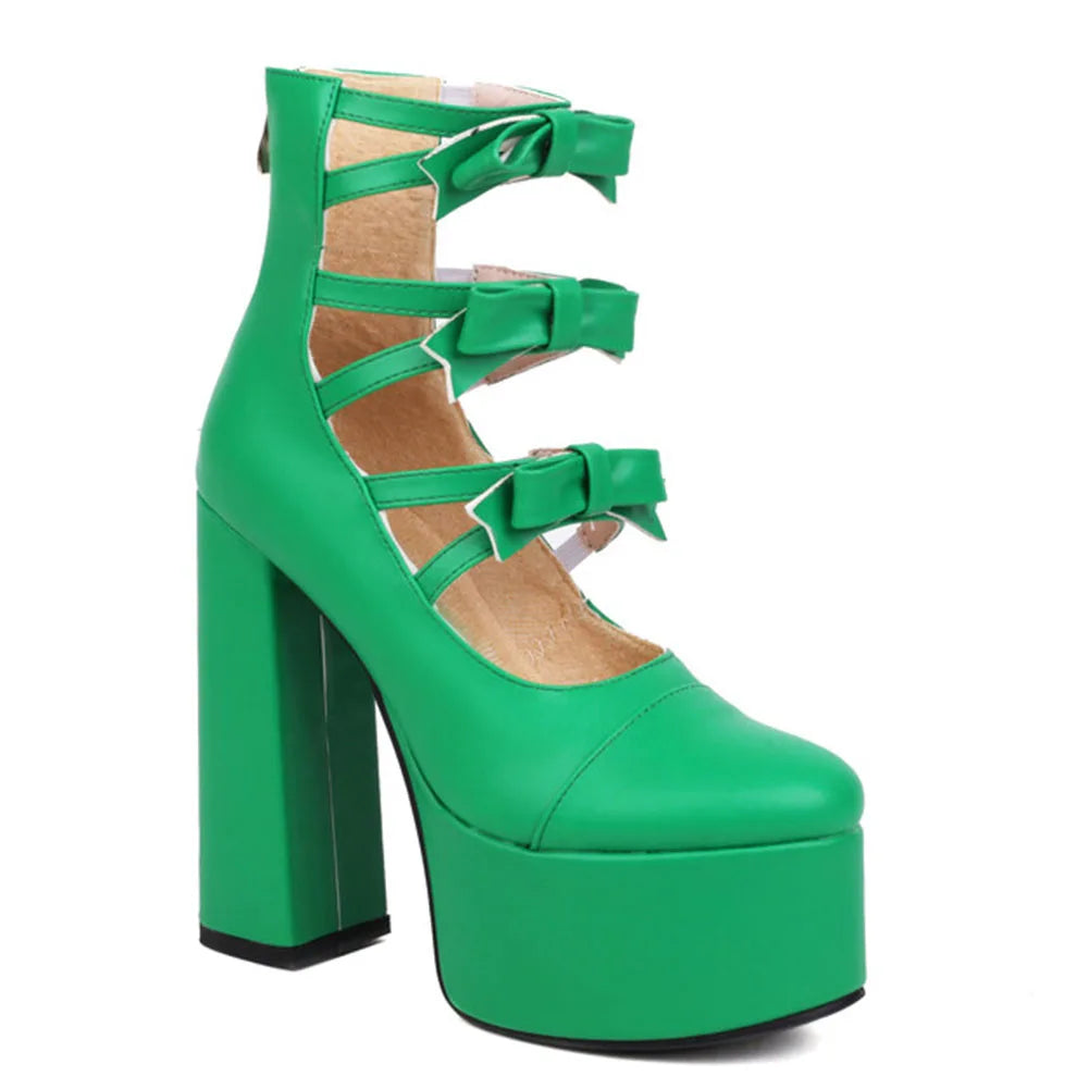 Platform High Heels Summer Cutout Gothic Boot