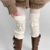 Gothic Knitted Wool Ball Knee Sock