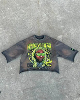 Hip-Hop Washed Retro Cotton Oversized T-shirt