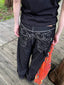 Embroidery Gothic High Waist Denim Pant