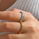 Stainless Steel Flower Gothic Ring