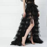Ruffles Tulle Floor-Length Skirt