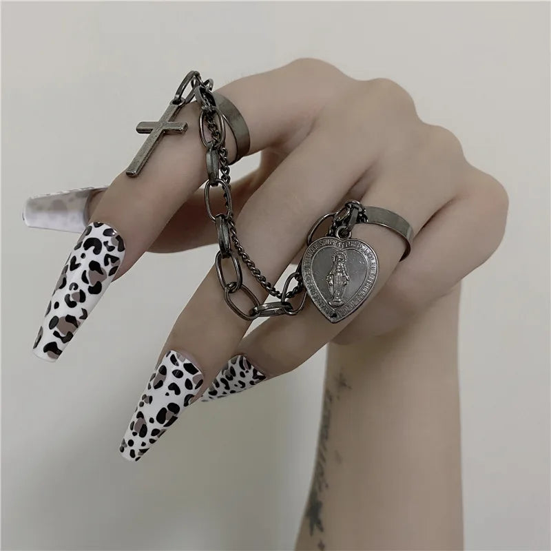 Vintage Cross Star Gothic Ring
