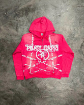 Gothic Pink Washing Zip Hoodie