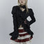 Gothic Black Lace Flare Sleeve Blouse
