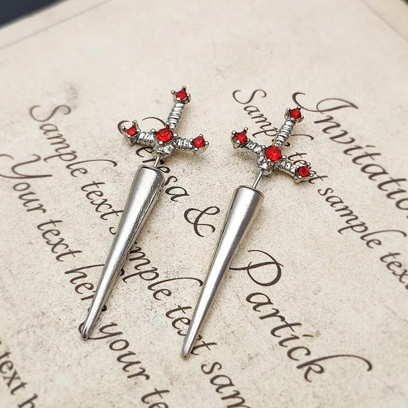 Vintage Dark Gothic Sword Dagger Punk Earring