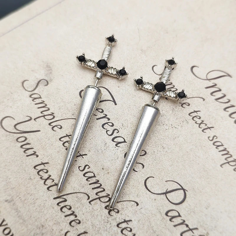 Vintage Dark Gothic Sword Dagger Punk Earring