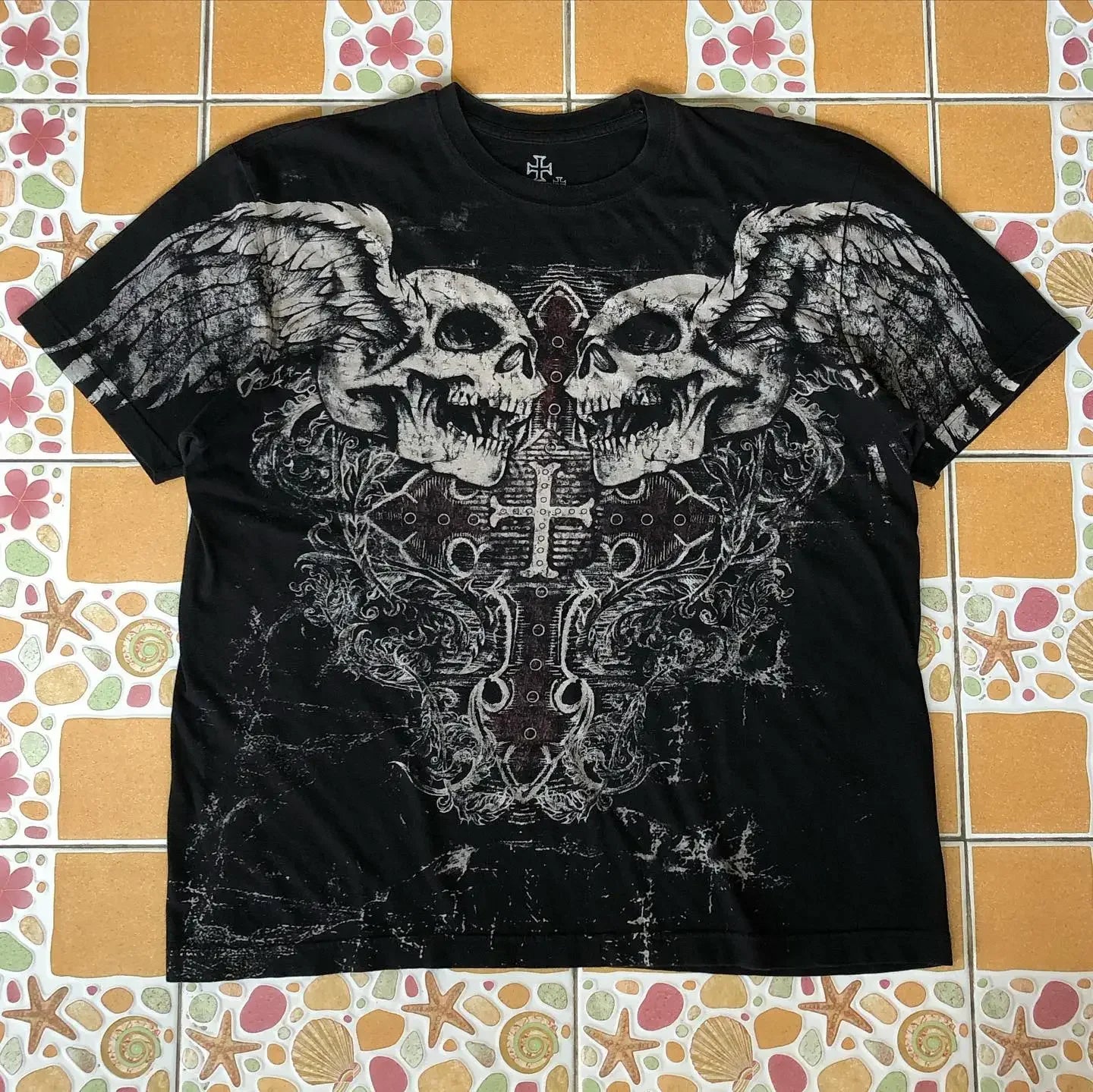 Pure Cotton Gothic Oversized T-shirt