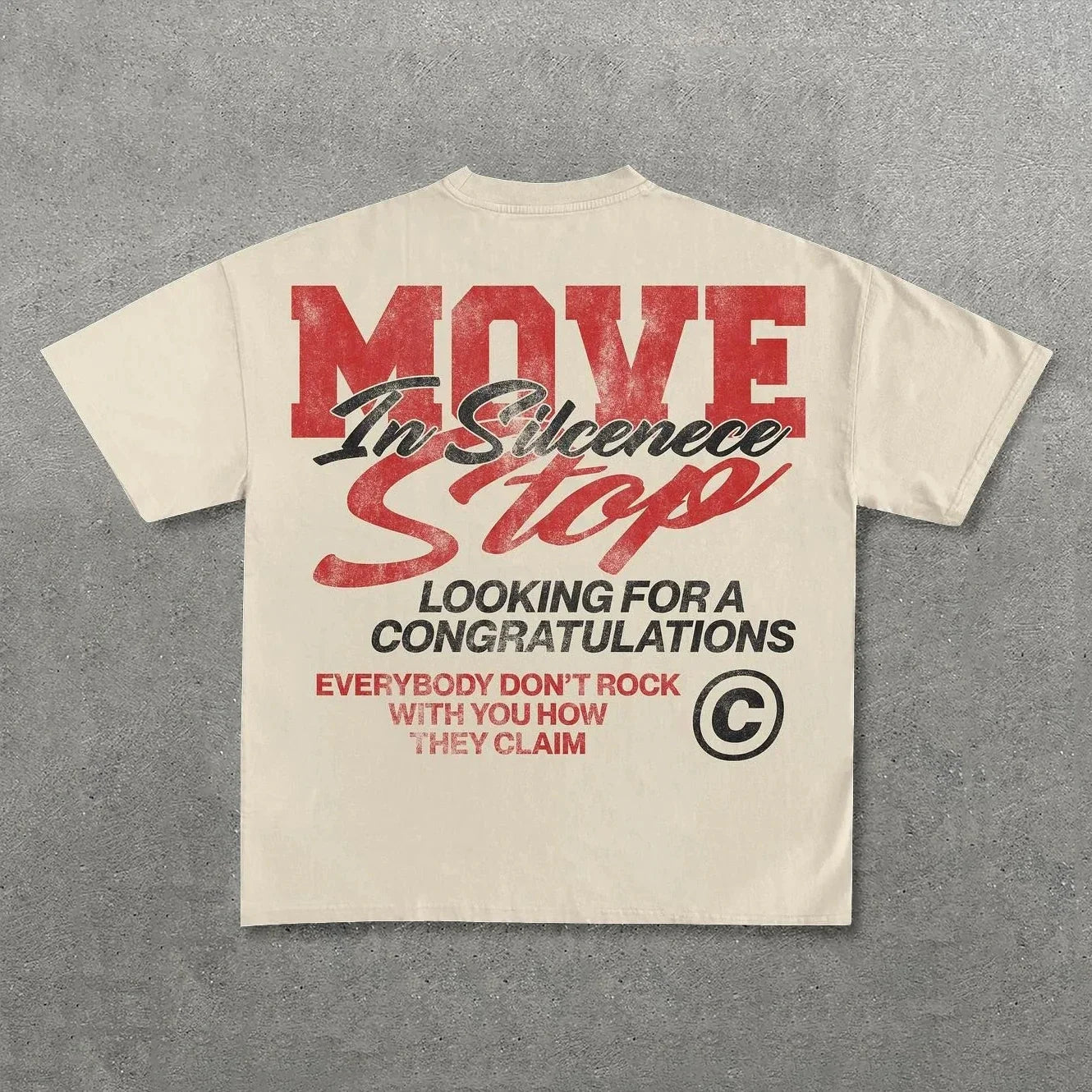 Hip Hop Letter Print Cotton Oversized T-shirt