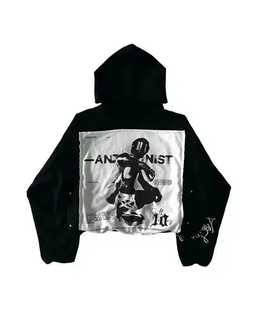 Gothic Cross Graphic Pullover Hoodie