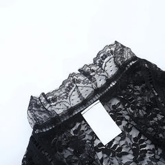 Sheer Flare Sleeve Mesh Top