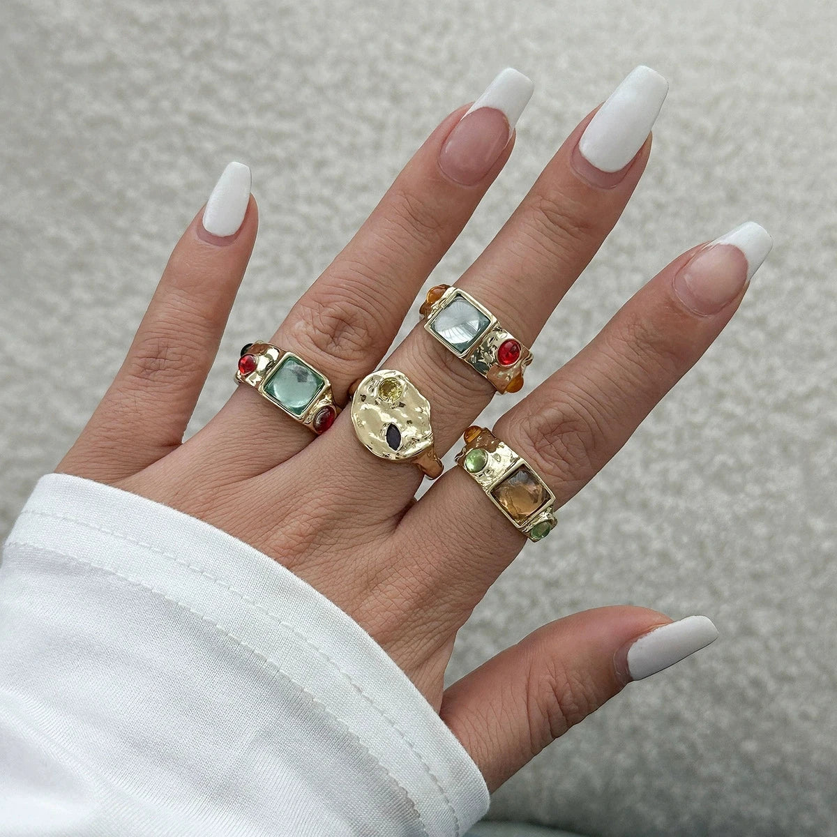 Baroque Pearl Gothic Zircon Ring