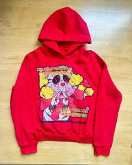 Gothic Print Oversized Hoodie