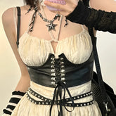 Dark Style Belted Corset