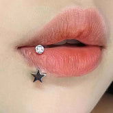 Star Crystal C-Shaped Lip Stud