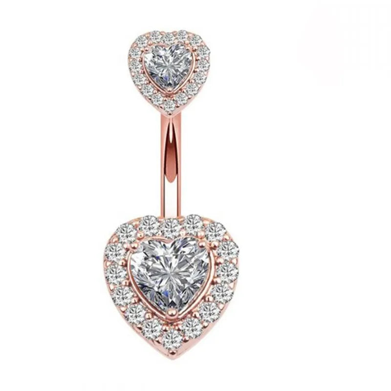 Crystal Round Gothic Surgical Belly Ring