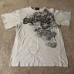 Graphic Print Oversized Cotton T-shirt