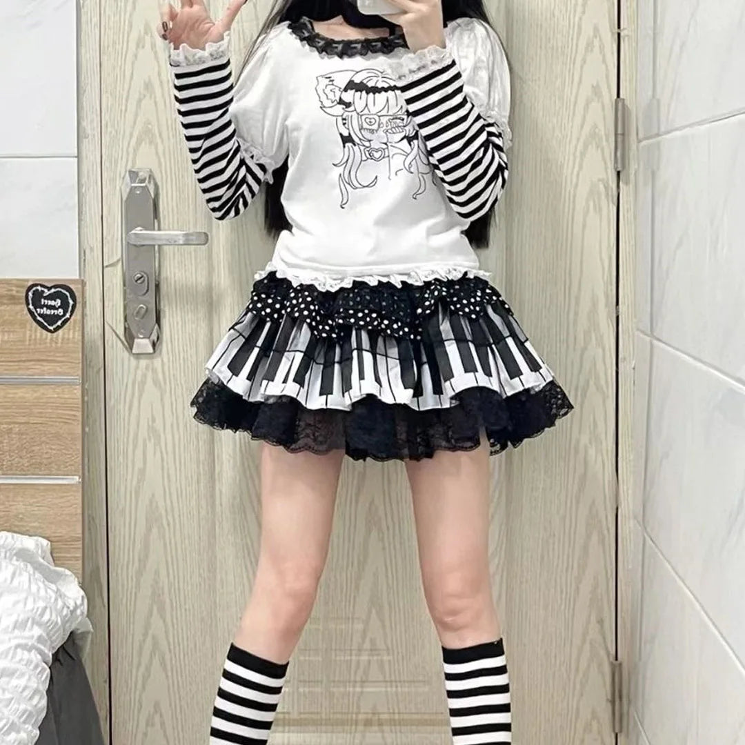 Loose Lace Gothic Lolita Cake Skirt