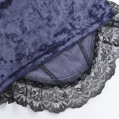 Velvet Patchwork Strappy Corset