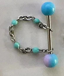 Cute Chain Detachable Drop Beads Tongue Ring